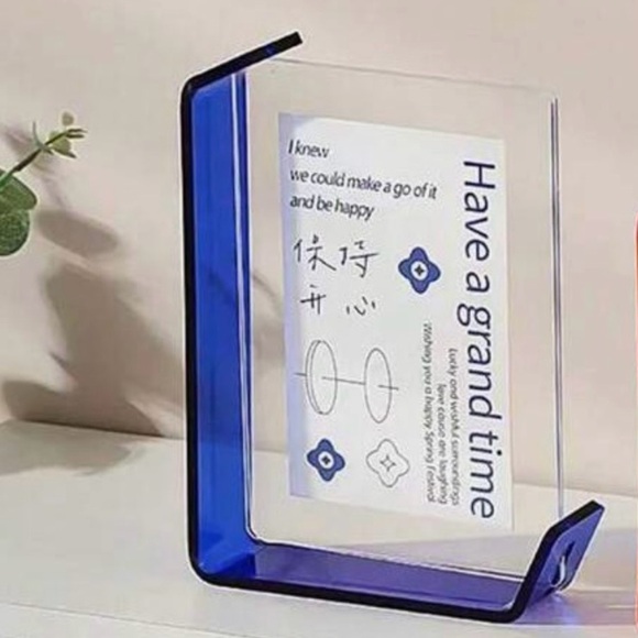 Blue Translucent Acrylic Photo Frame - Picture 1 of 7